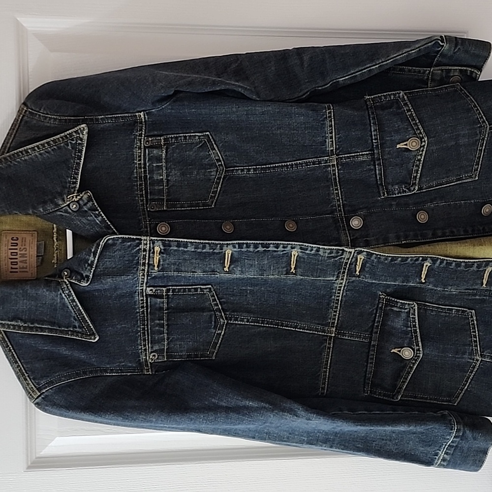 VINTAGE TRAFALUC ZARA JEAN DRESS SZ M LONG SLEEVES